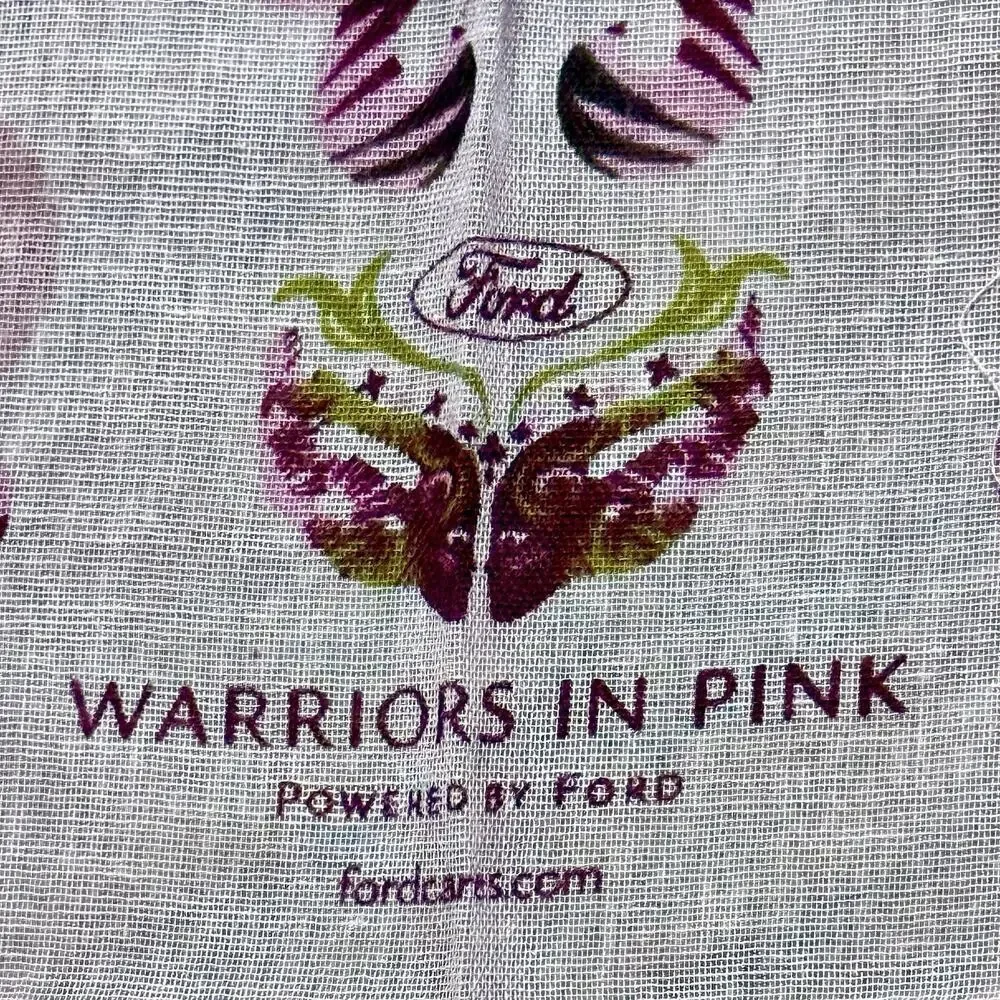Ford Motor Company Warriors In Pink Breast Cancer Awareness Scarf 2005 Cotton